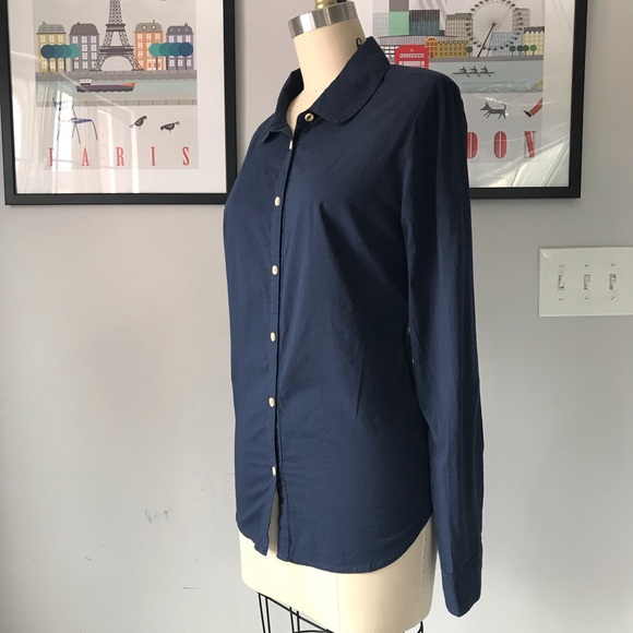 ModCloth • Navy Button Down Shirt - Picture 3 of 8